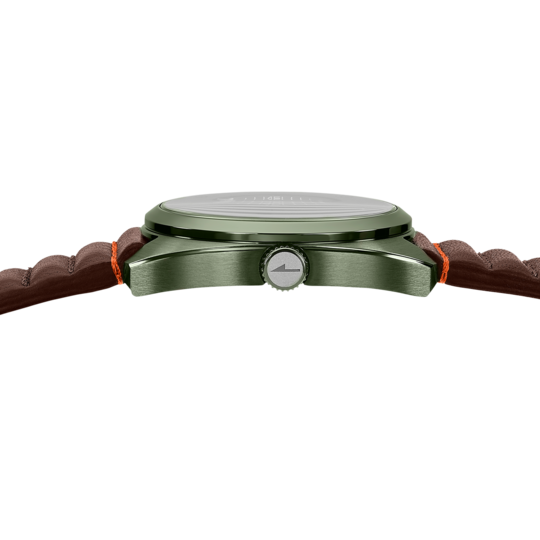 Montre homme Lotus Pulse 19098/2 – cadran marron bracelet cuir – vue de trois-quarts 2
