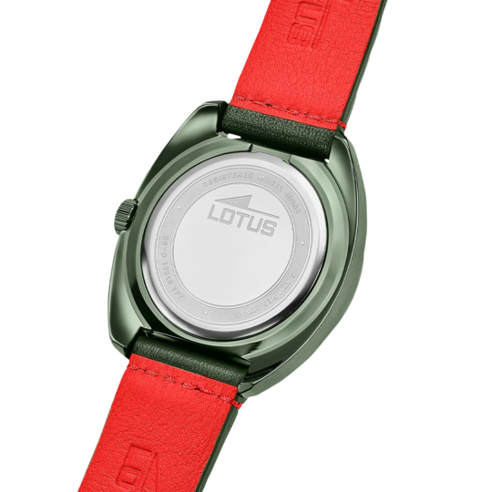 Montre homme Lotus Pulse 19098/3 – cadran vert bracelet cuir – vue de trois-quarts