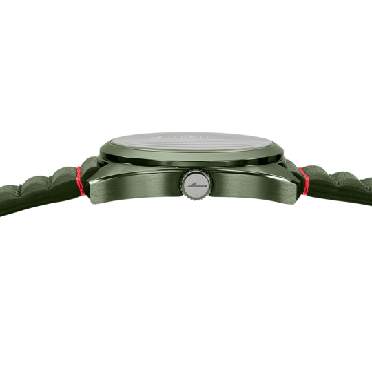 Montre homme Lotus Pulse 19098/3 – cadran vert bracelet cuir – vue de trois-quarts 2