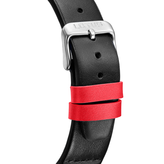 Montre homme Lotus Pulse 19099/2 – cadran rouge bracelet cuir – vue de dos