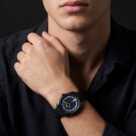 Montre homme Lotus Pulse 19099/3 – cadran bleu bracelet cuir – portée