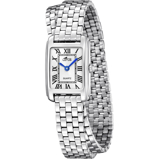Montre femme Lotus Old Money 19100/1 – cadran blanc bracelet acier – vue de face