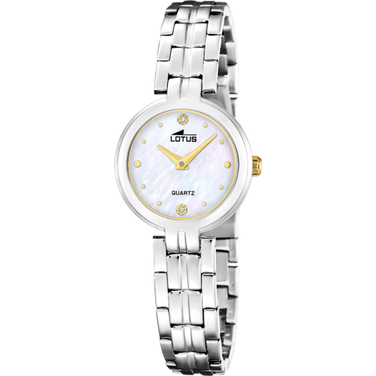 Montre femme Lotus Old Money 19102/3 – cadran blanc bracelet acier – vue de face