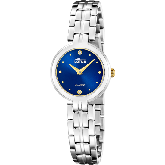 Montre femme Lotus Old Money 19102/4 – cadran bleu bracelet acier – vue de face
