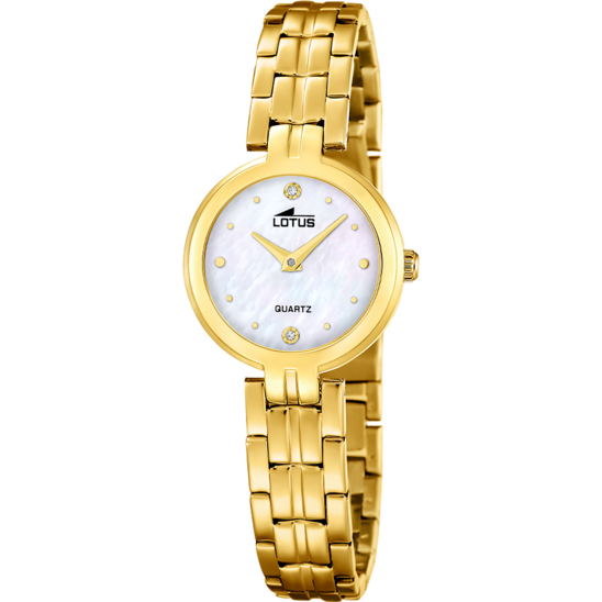Montre femme Lotus Old Money 19103/3 – cadran blanc bracelet acier – vue de face