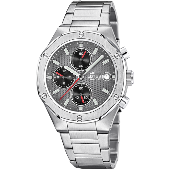 Montre mixte Lotus 19109/1 – cadran gris bracelet acier – vue de face