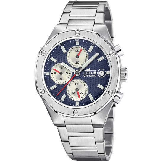 Montre mixte Lotus 19109/2 – cadran bleu bracelet acier – vue de face