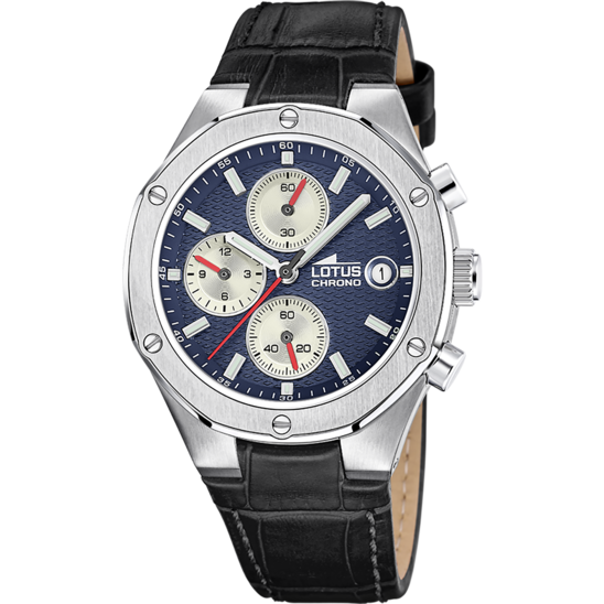 Montre mixte Lotus 19110/8 – cadran bleu bracelet souple – vue de face