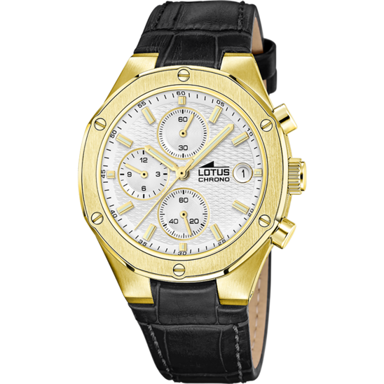 Montre mixte Lotus 19111/1 – cadran blanc bracelet souple – vue de face