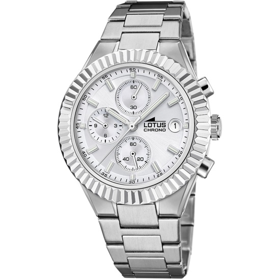 Montre mixte Lotus 19112/1 – cadran blanc bracelet souple – vue de face