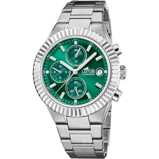 Montre mixte Lotus 19112/3 – cadran vert bracelet souple – vue de face
