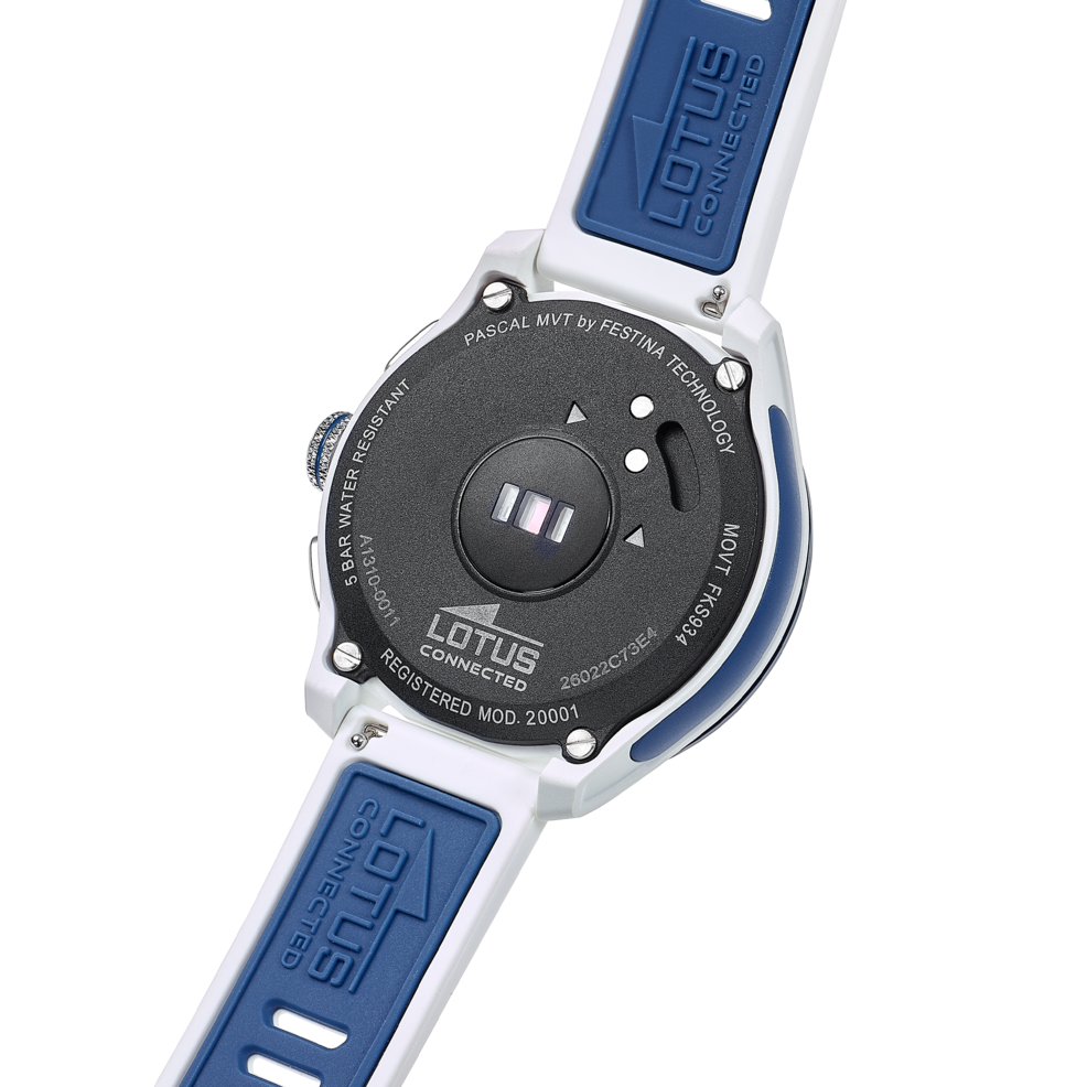 Montre connectée mixte Lotus Connected 20001/1 – écran numérique bracelet souple – vue de trois-quarts 2