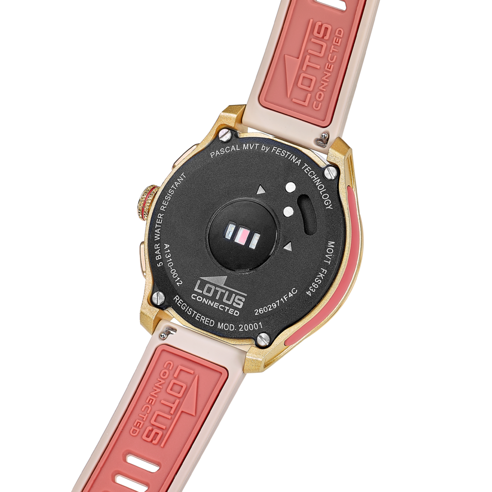 Montre connectée mixte Lotus Connected 20001/2 – écran numérique bracelet souple – vue de trois-quarts 2
