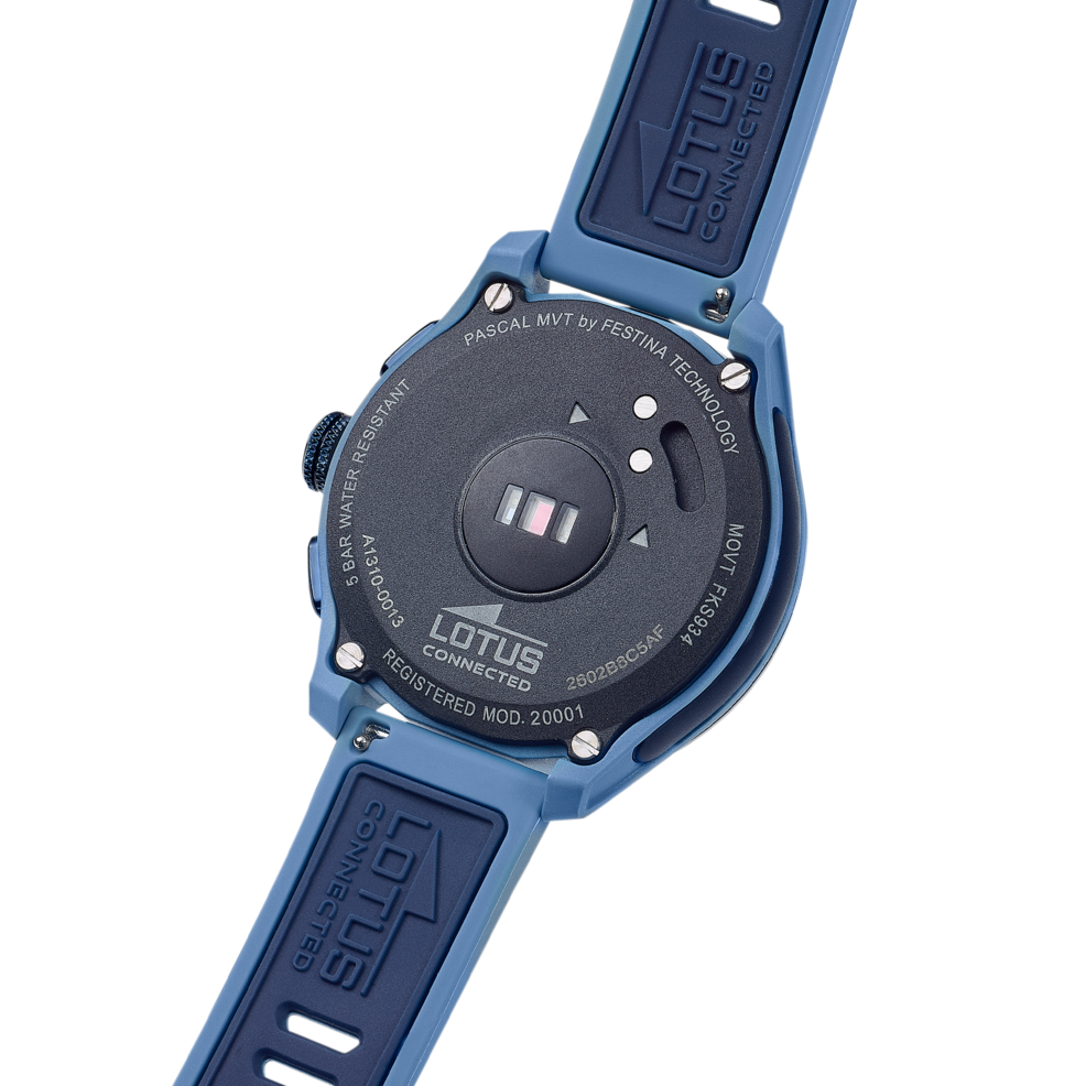 Montre connectée mixte Lotus Connected 20001/3 – écran numérique bracelet souple – vue de trois-quarts 2