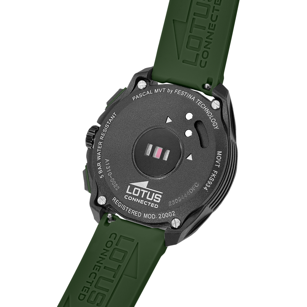 Montre connectée mixte Lotus Connected 20002/7 – écran numérique bracelet souple – vue de trois-quarts 2
