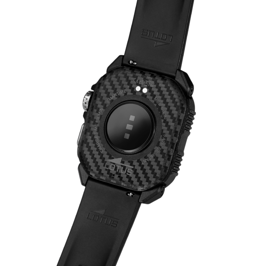Montre connectée mixte Lotus Smartwatch 50200/1 – écran noir bracelet souple – vue de trois-quarts