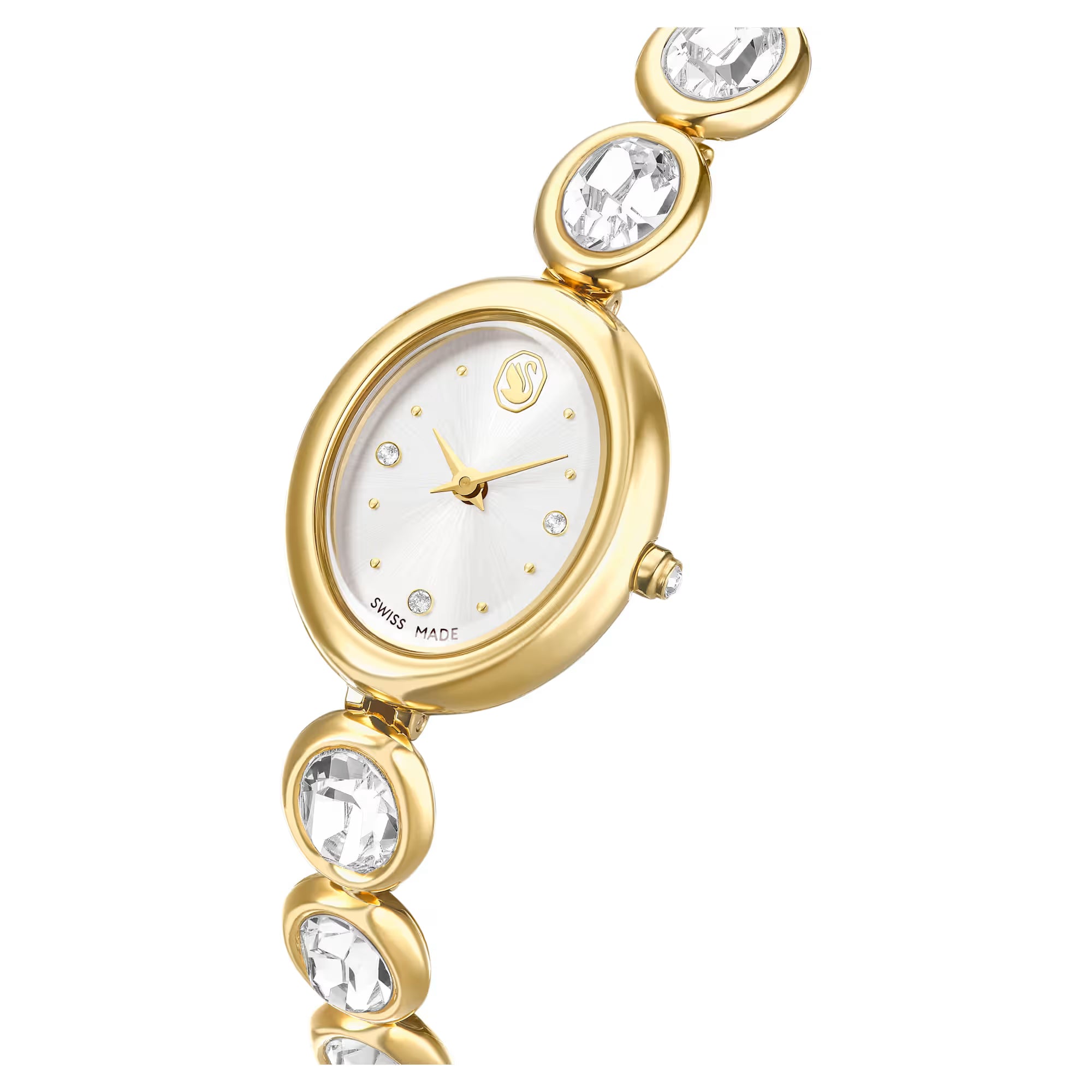 Hodinky Swarovski - Imber Oval - Kovový náramek - Bílý ciferník - Zlaté