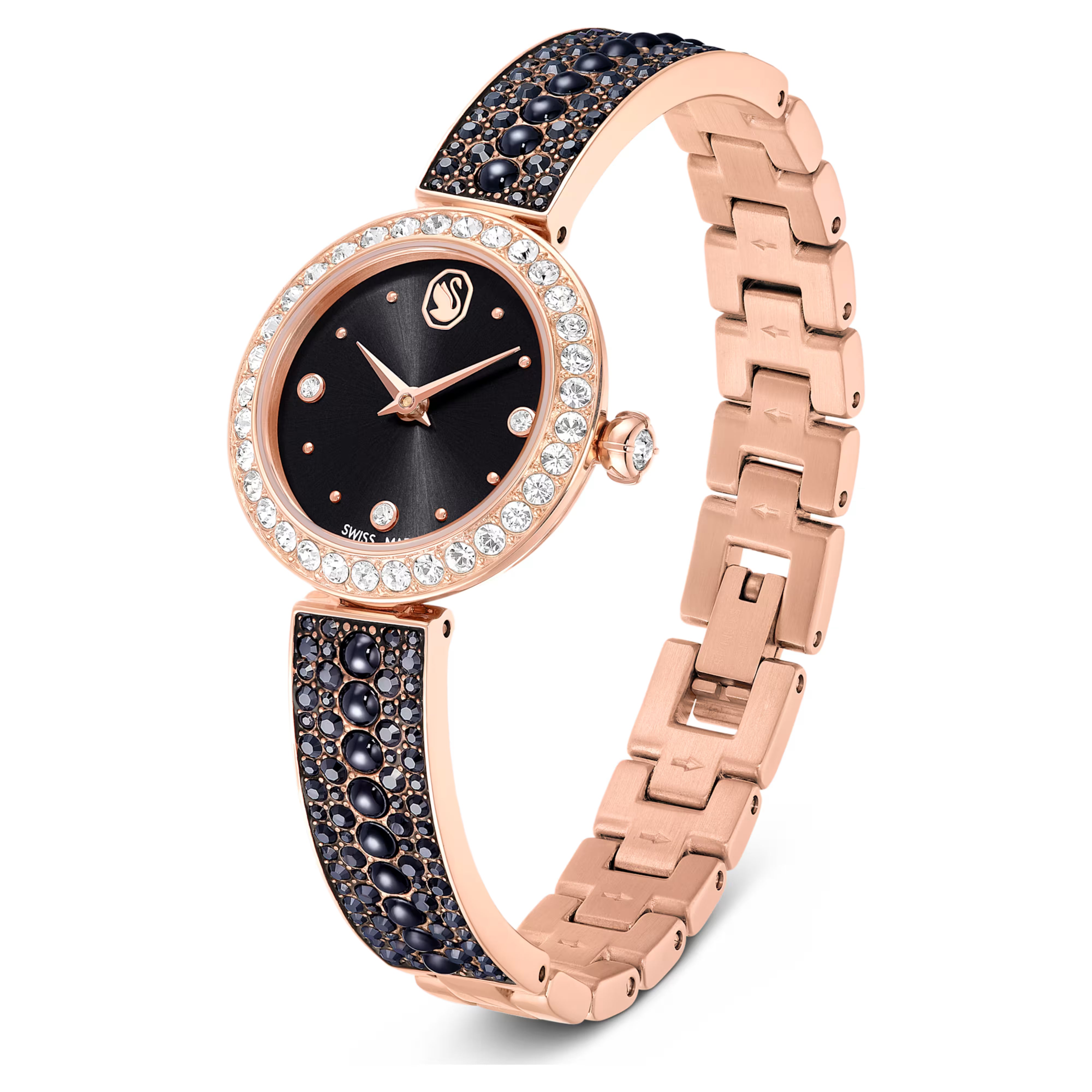 Montre Femme Matrix Bangle Perle Noir Or Rose – Swarovski vue 5