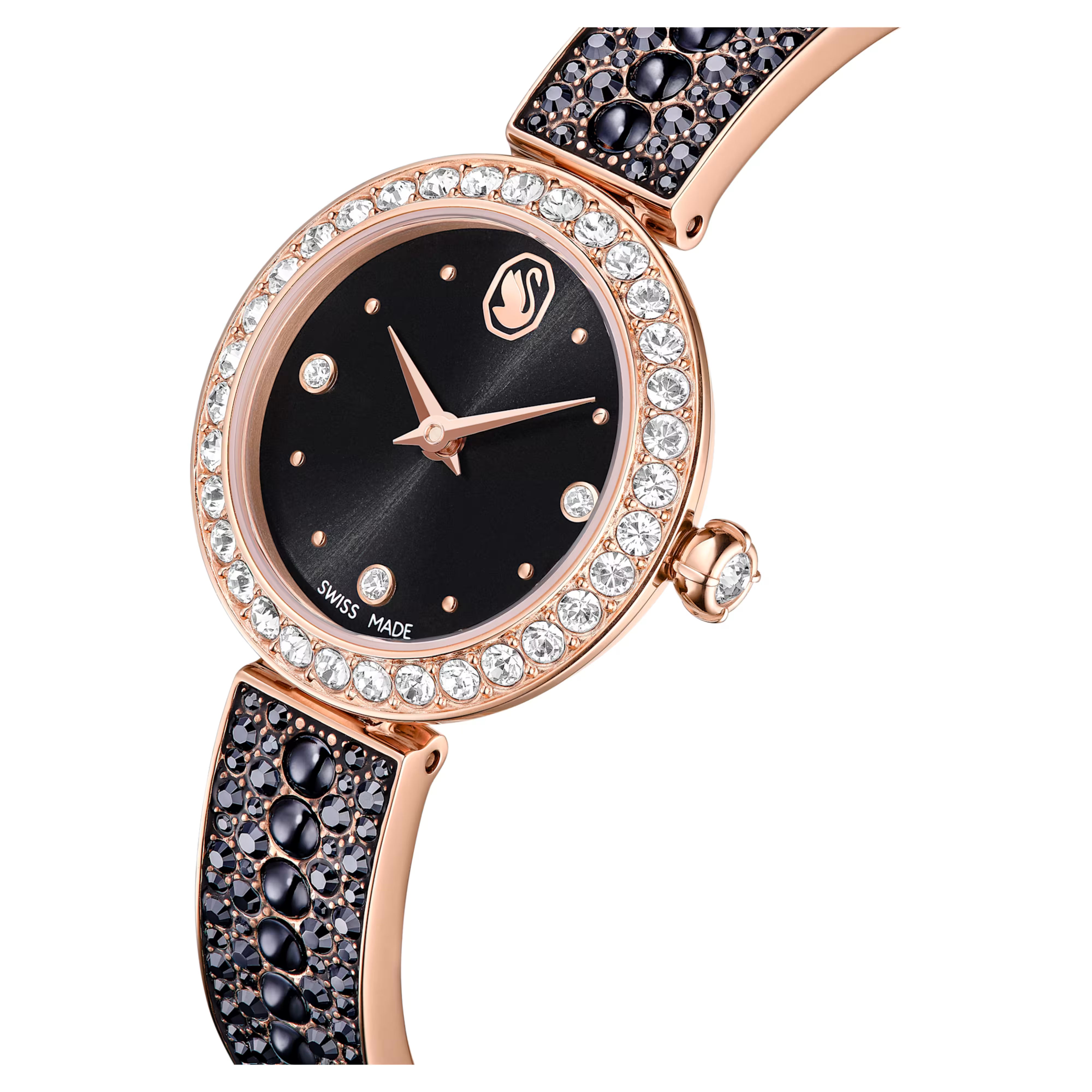 Montre Femme Matrix Bangle Perle Noir Or Rose – Swarovski vue 3