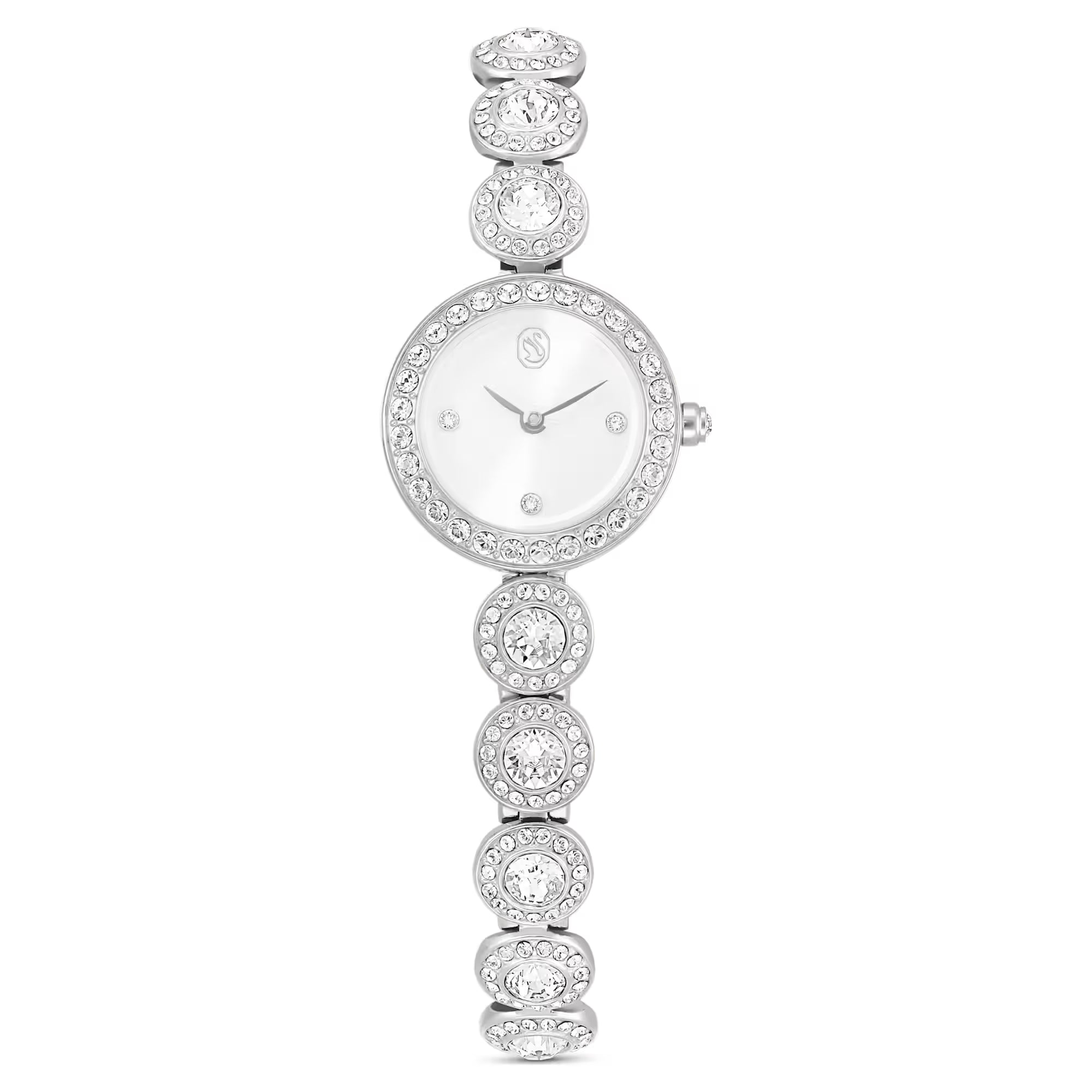 Swarovski Watch - Una Angelic - Chain Bracelet - White Dial - Silver Steel