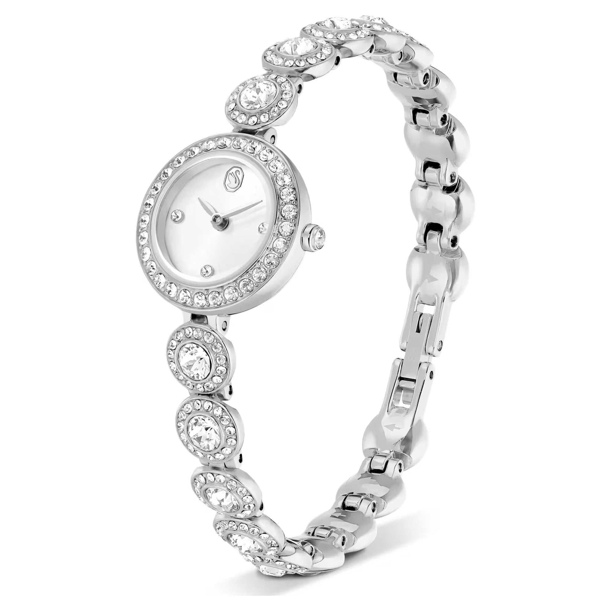 Swarovski Watch - Una Angelic - Chain Bracelet - White Dial - Silver Steel