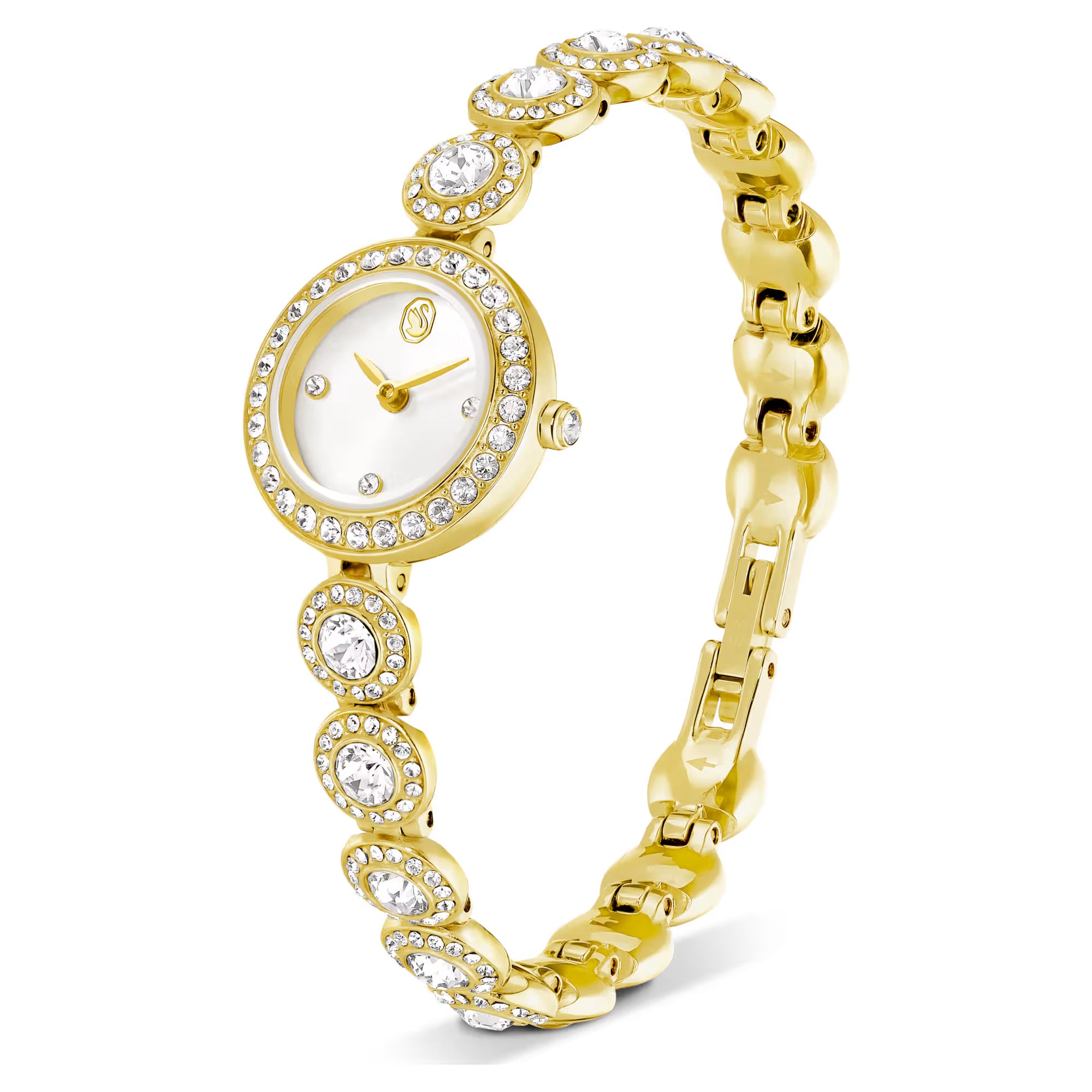 Swarovski Watch - Una Angelic - Chain Bracelet - White Dial - Gold