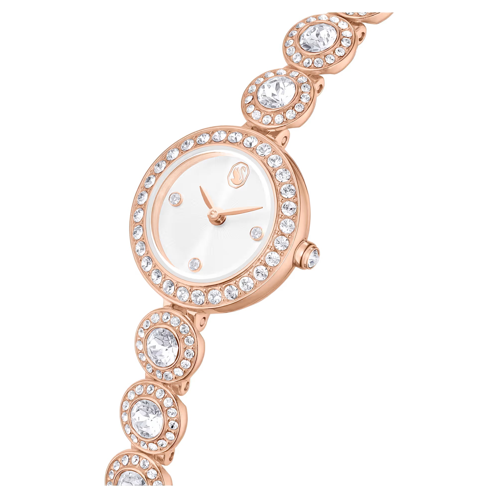 Swarovski Watch - Una Angelic - Chain Bracelet - White Dial - Rose Gold