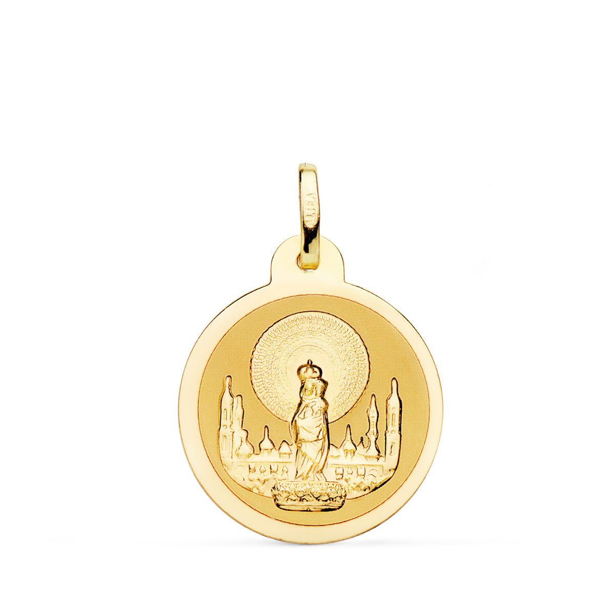 18K Médaille Vierge du Pilar 20 mm