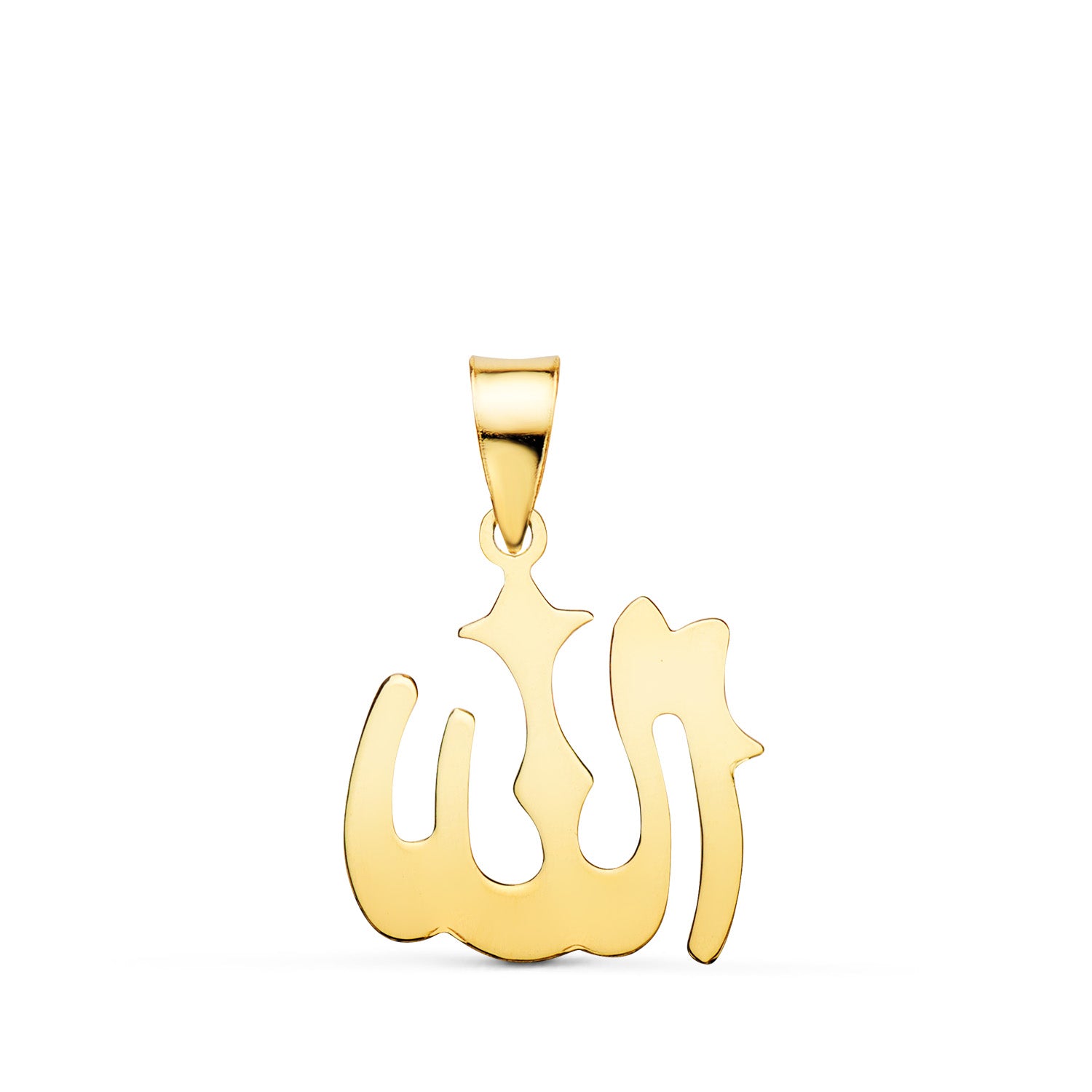 18K Médaille Allahn Silhouette 16 X 15 mm