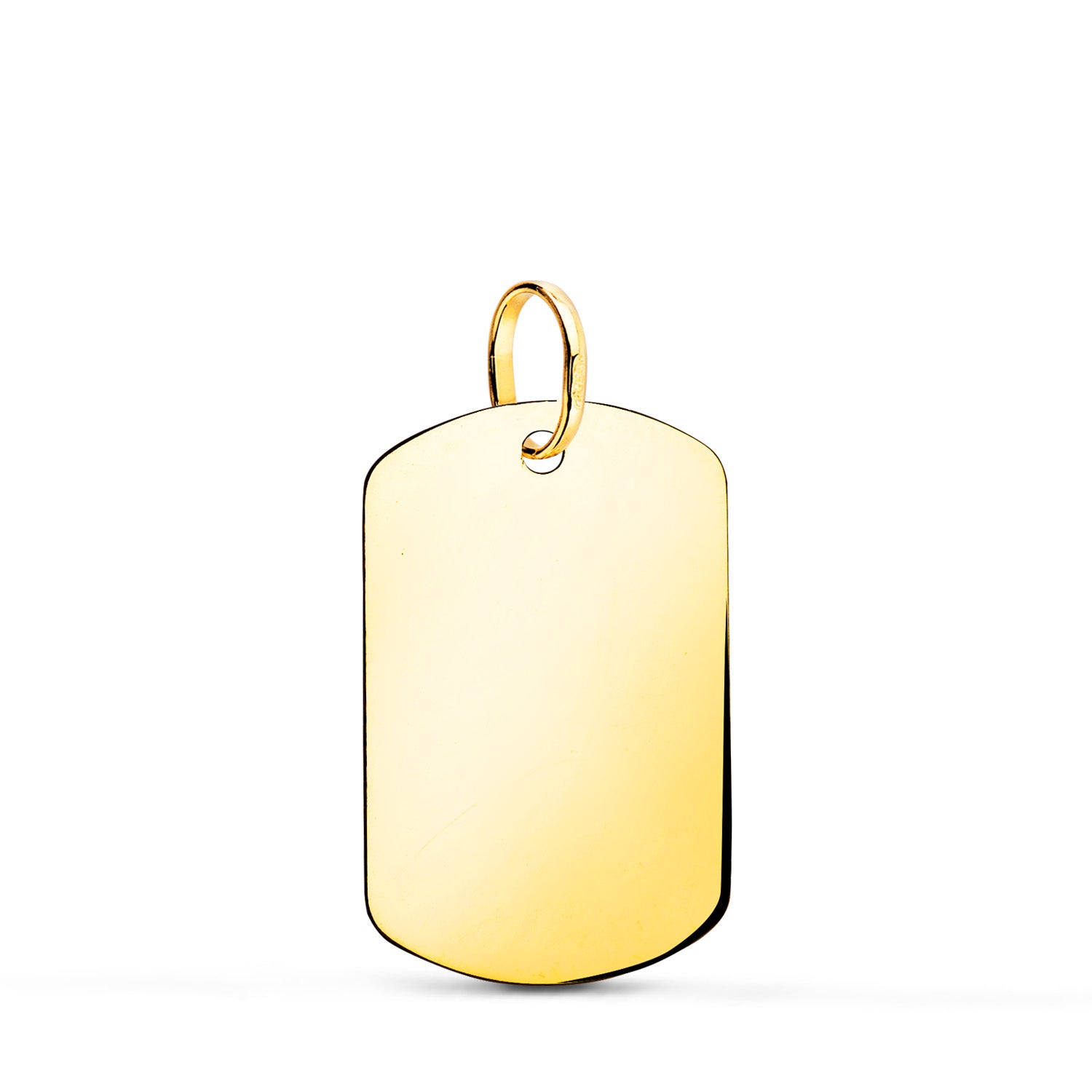 Or Jaune 18K Rectangulaire Militaire Plaqué Or Brillant 21 X 14 mm