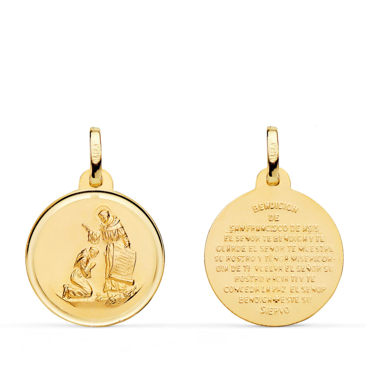 Médaille Bénédiction de Saint François Or jaune 18 carats – 18 mm
