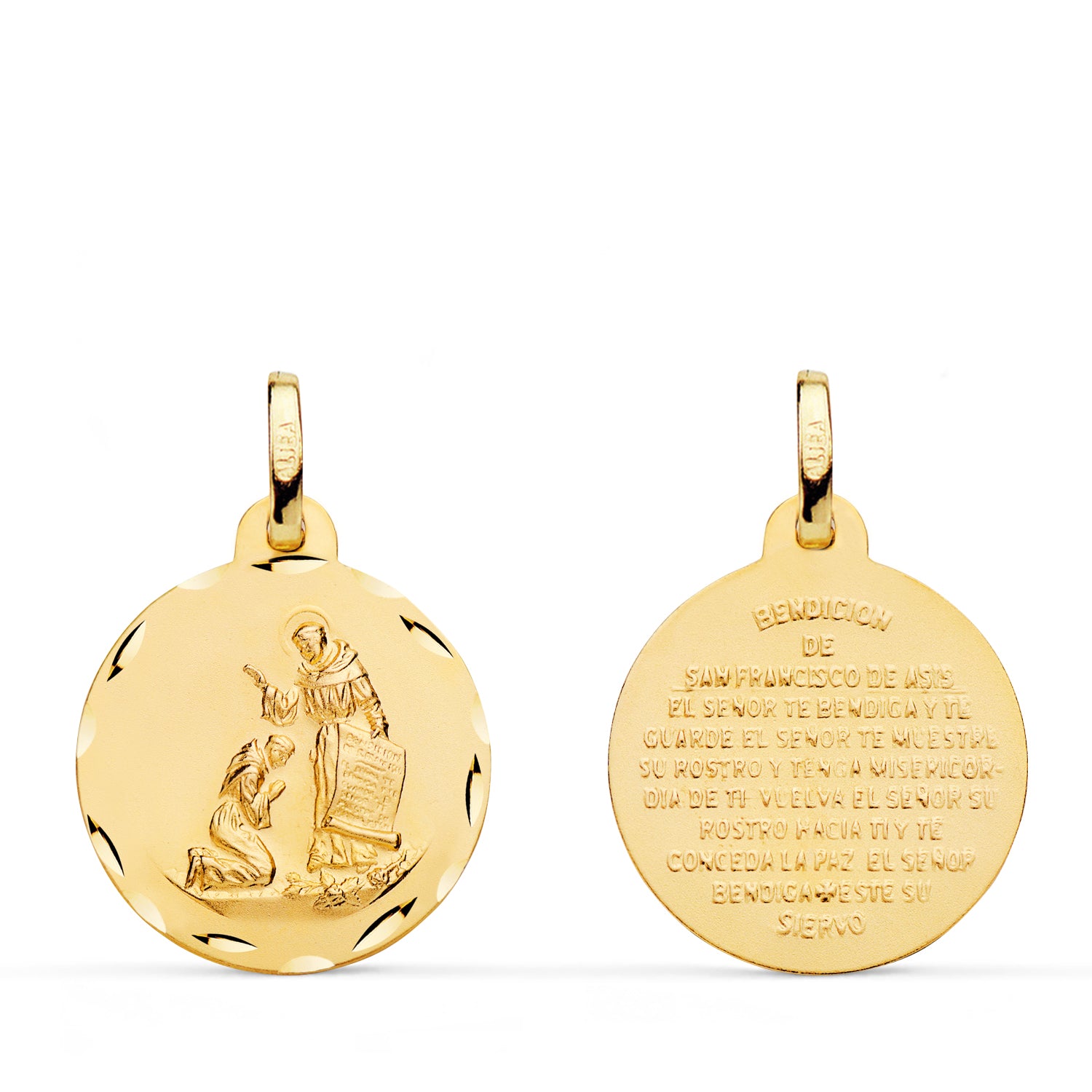 18K Sint Franciscus-medaille 18 mm