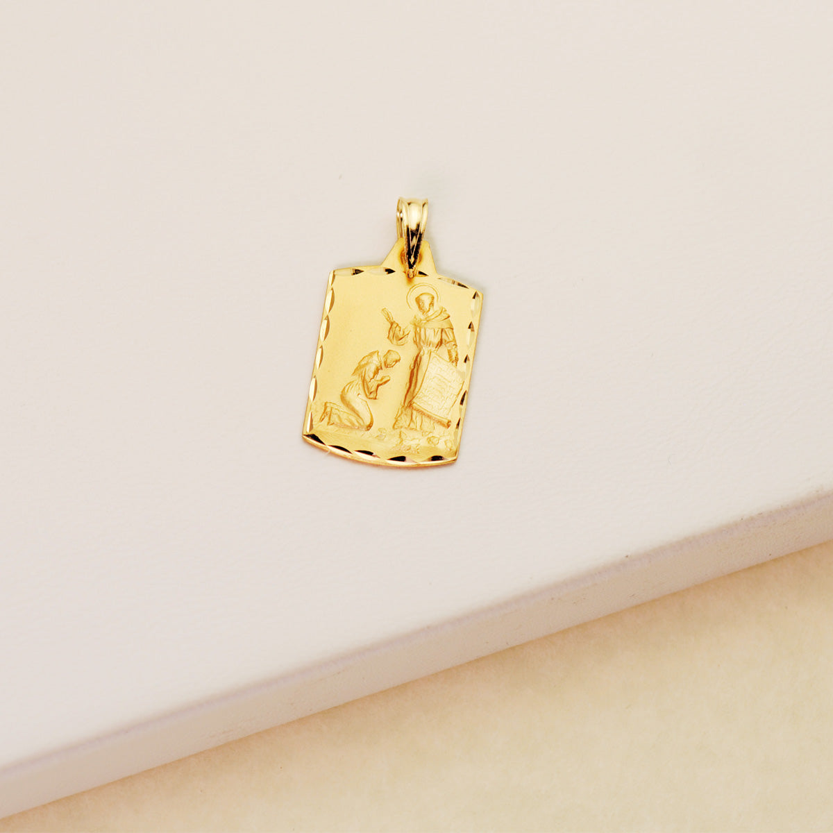 18K Saint Francis Dassis-Medaille 20X14 mm