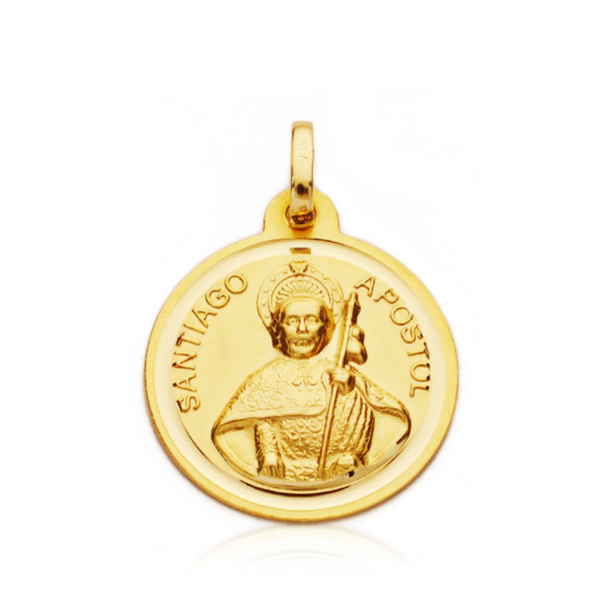 18K Yellow Gold Saint Jacques Medal 22 mm