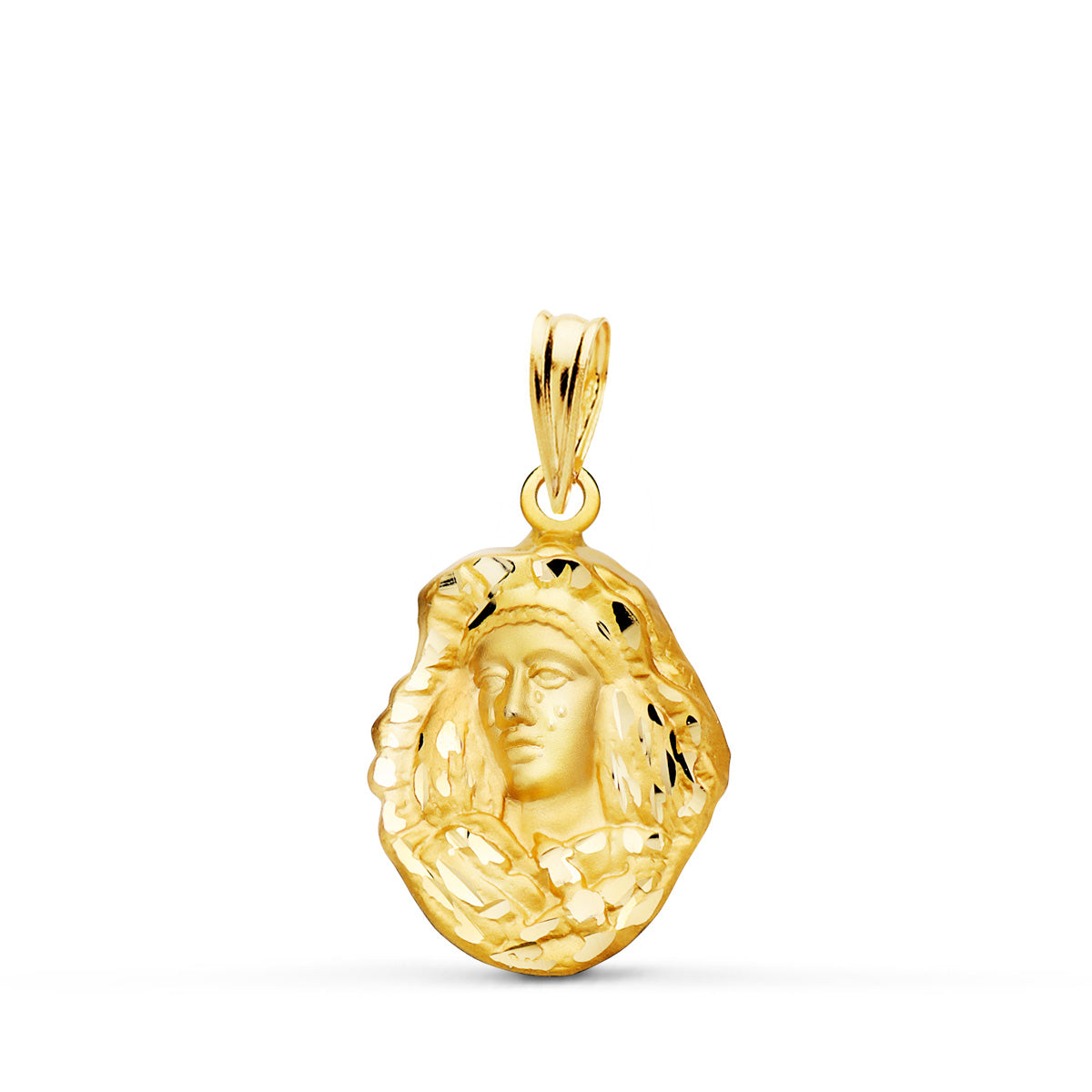 18 K sárga arany Virgin Triana érem