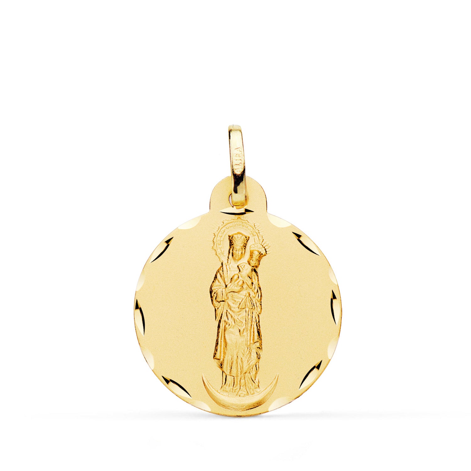 18K Médaille Vierge de Lalmudena 20MM