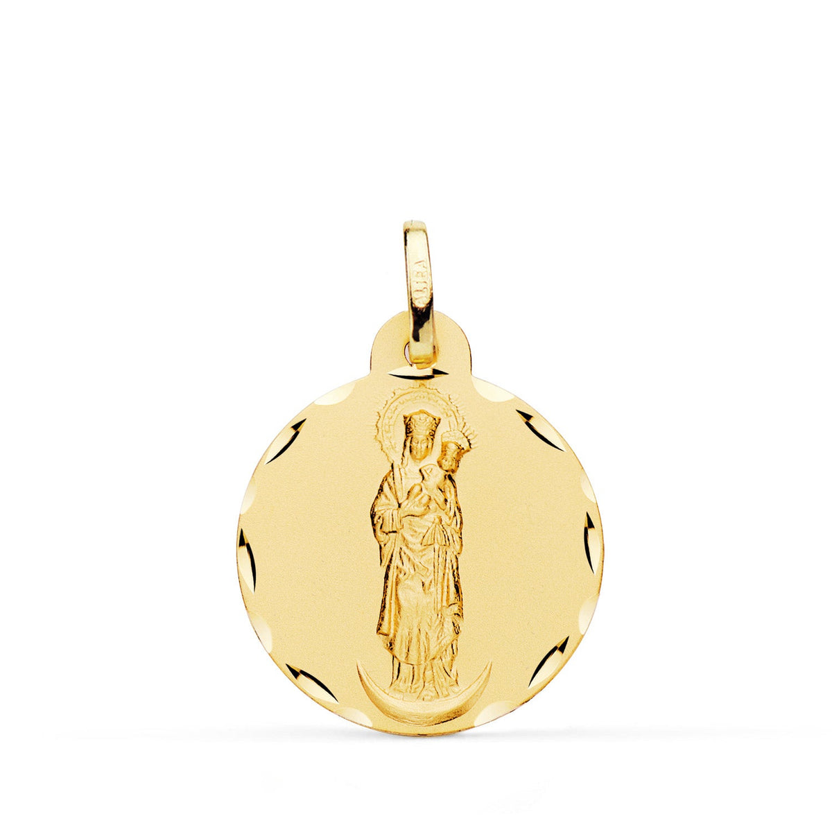 Médaille Vierge de l'Almudena – Or jaune 18 carats – 20 mm