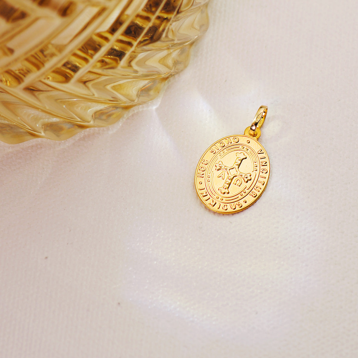 18K Virgin Covadonga Scapular 20X14MM