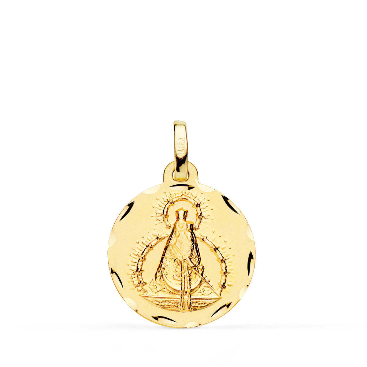 18K Maagd van de Cabeza-medaille geel goud 18 mm