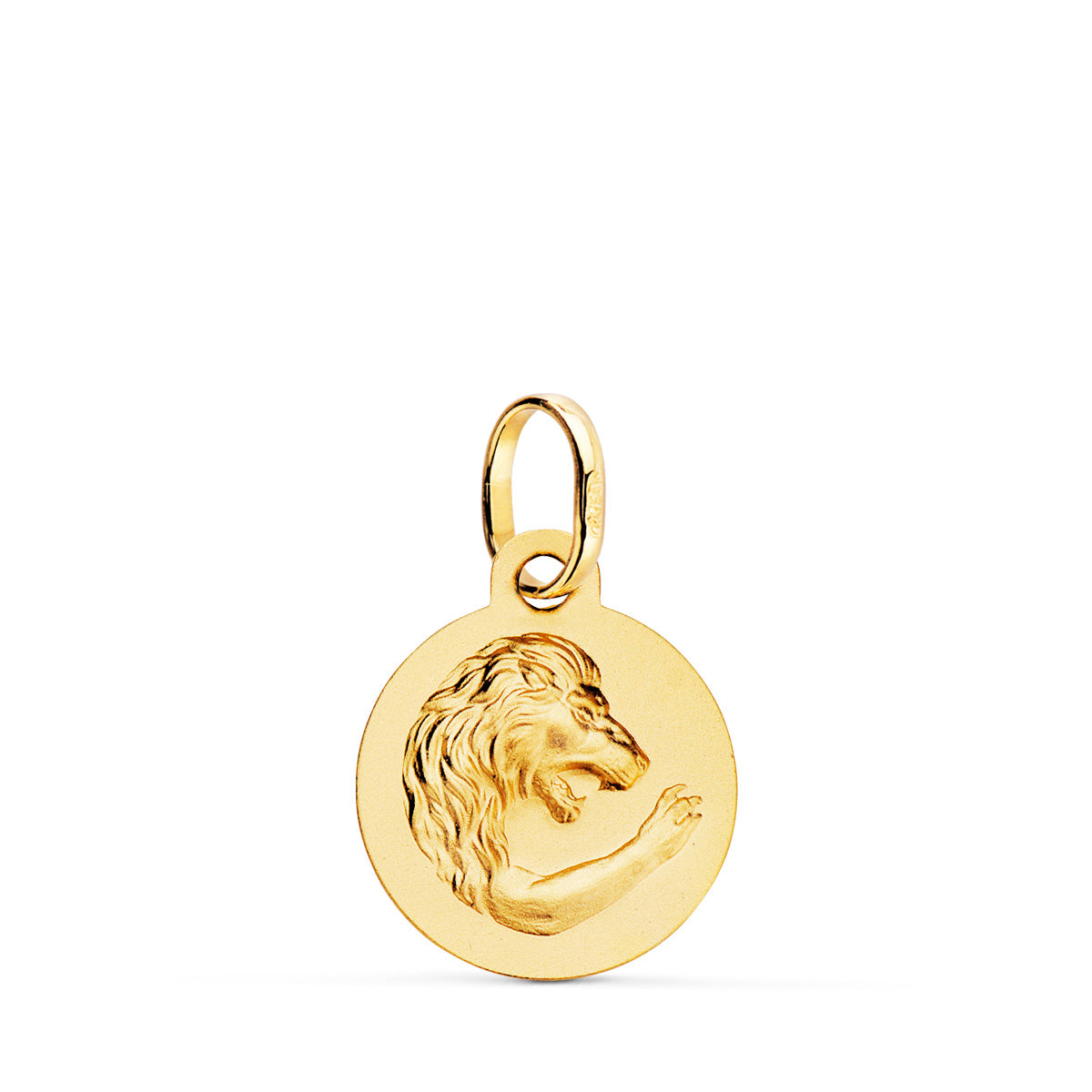 Medalla Horóscopo Leo Mate 18K 13 mm Oro Amarillo