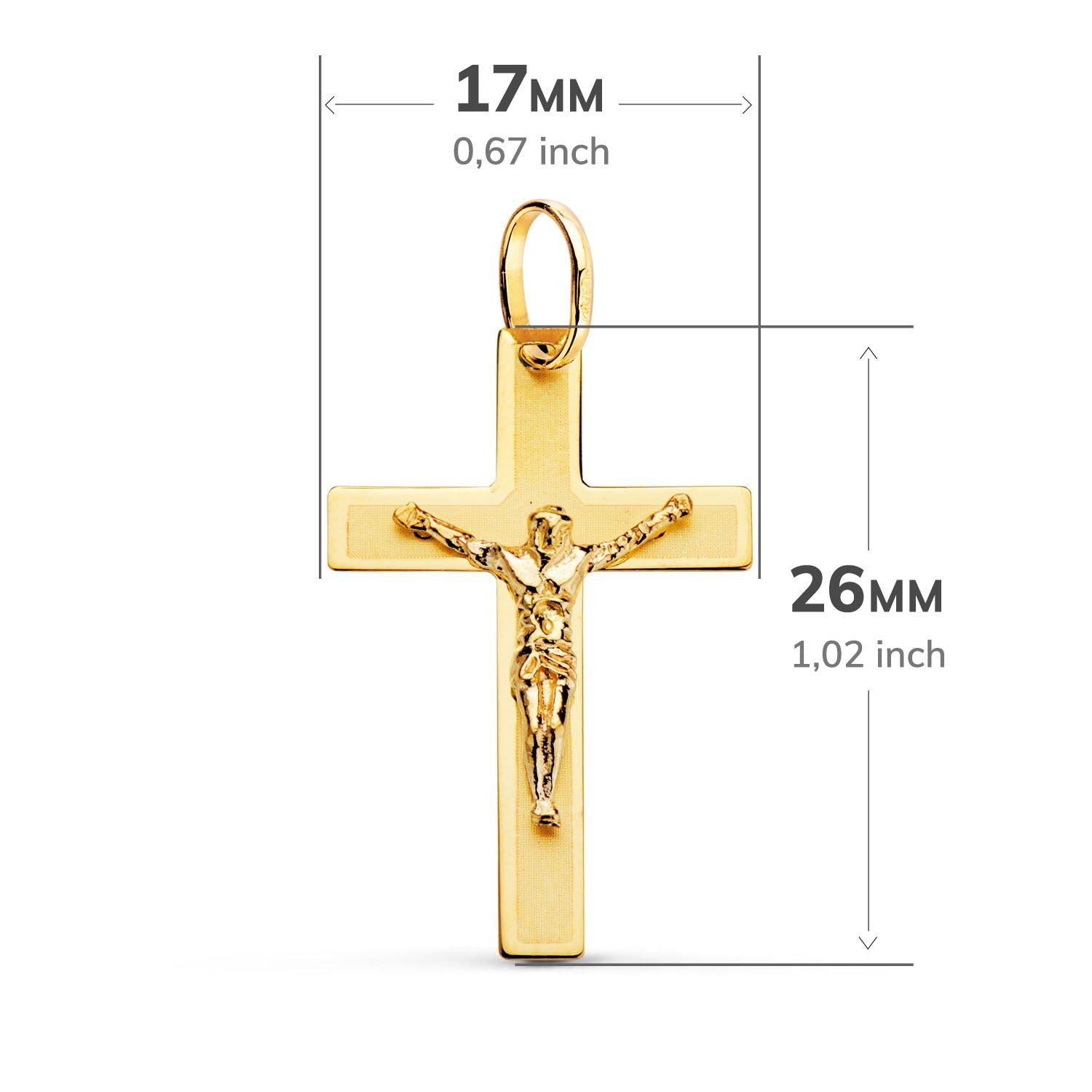 Pendente Cristo in Croce 18K 26X17 mm