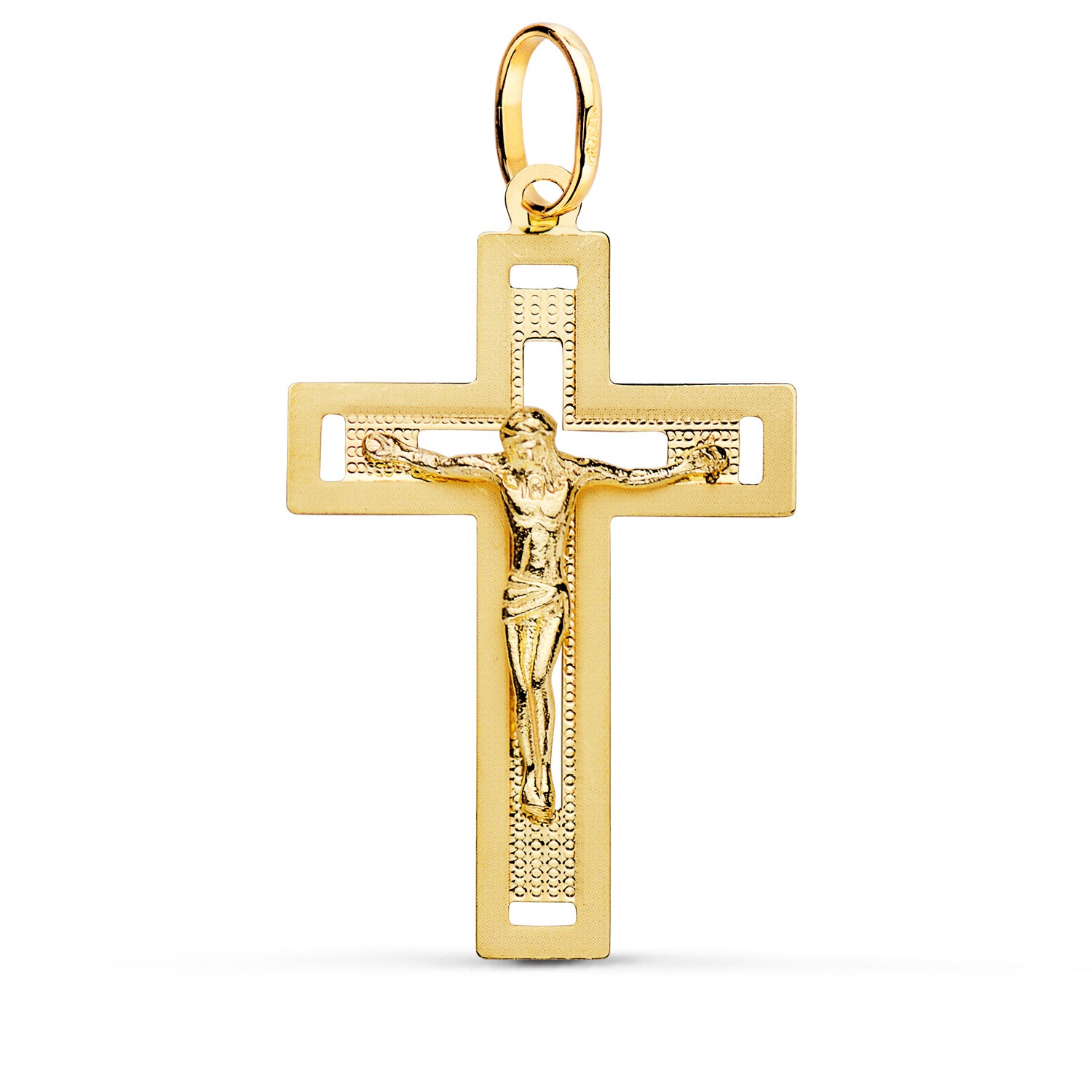 18K Pendentif Christ en Croix 35X22MM
