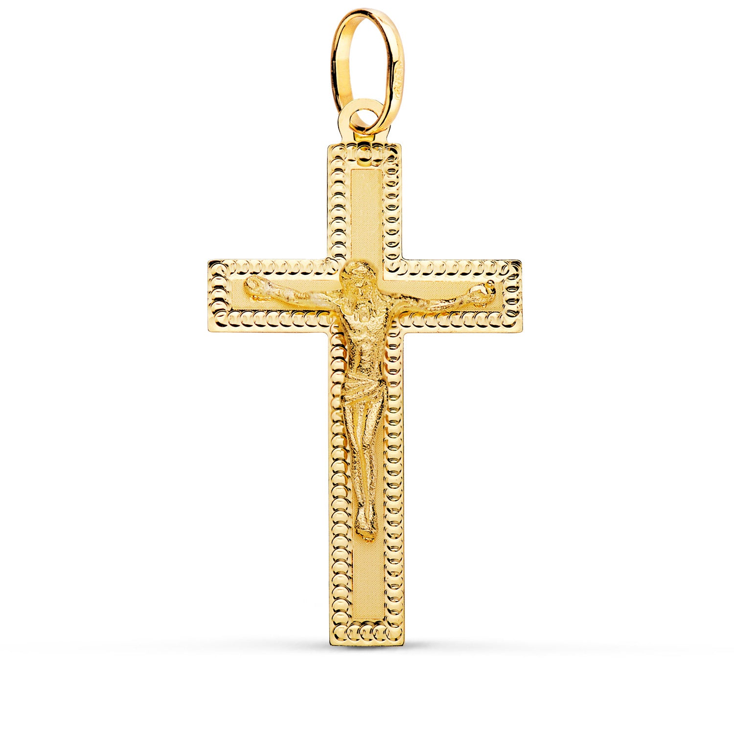 Κρεμαστό Σταυρό 18Κ με Χριστό Faceted 35X20MM