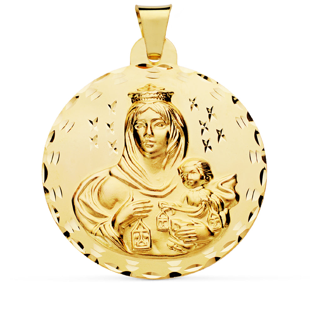 Medaile Virgin Del Carmen 18K DIAMANT 42 mm