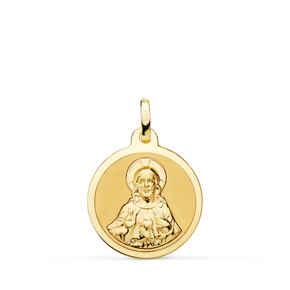 18K Jesu hellige hjerte-medalje 18MM