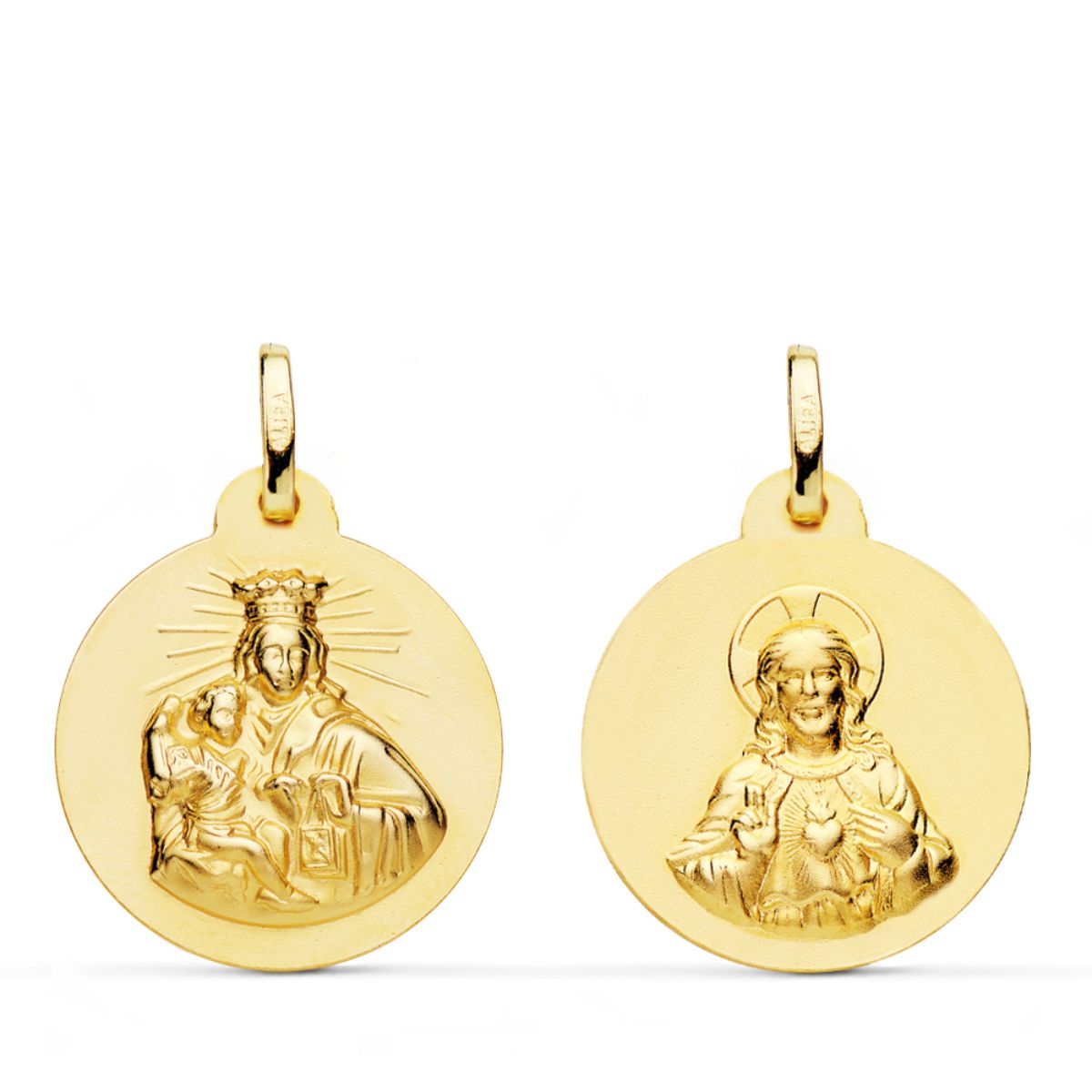 Medalha Escapulária Virgem do Monte Carmelo 18K 20MM