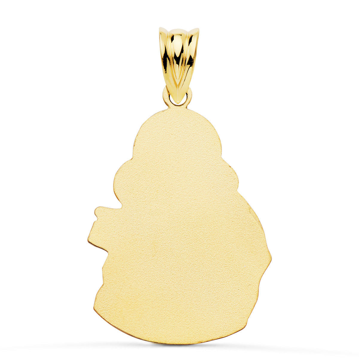 18K Médaille Vierge du Mont Carmel Silhouette 24X19 mm