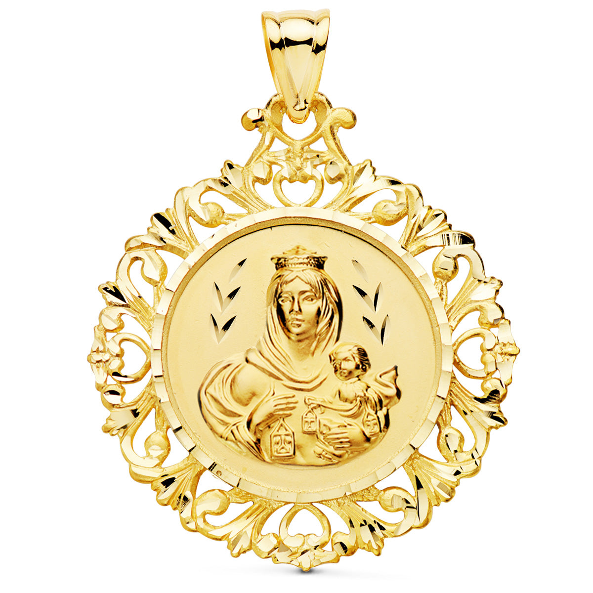 Medalla Sagrado Corazon De Jesus 18K 45X40MM