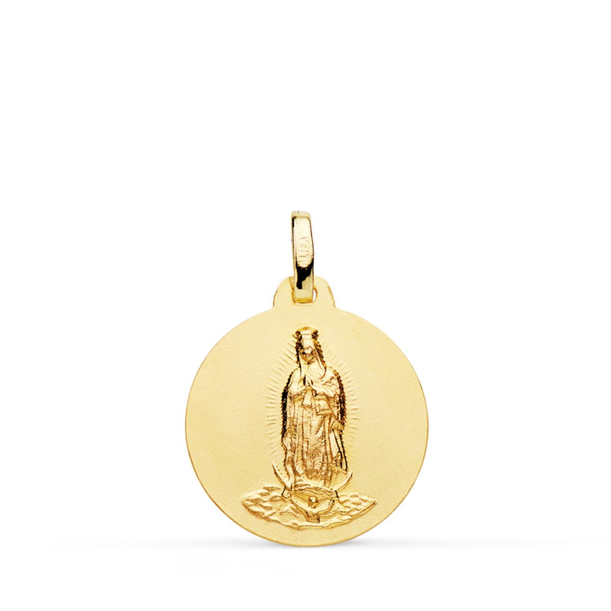 18K Médaille Sablée Notre-dame de Guadalupe 18MM