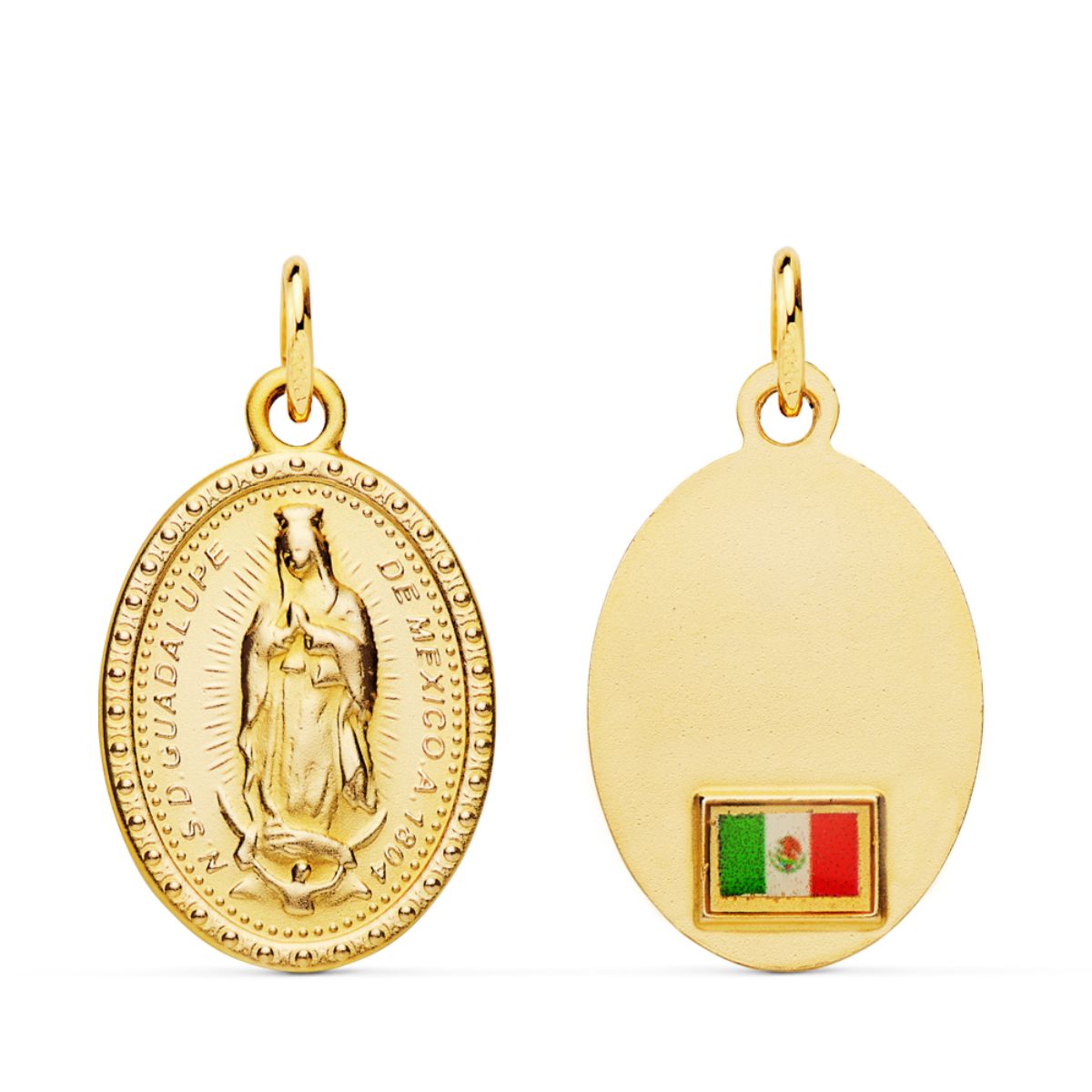 18K Guadalupe Boldogasszony-érem 20X15 mm